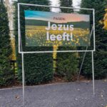 Aluminium frame met beton poeren